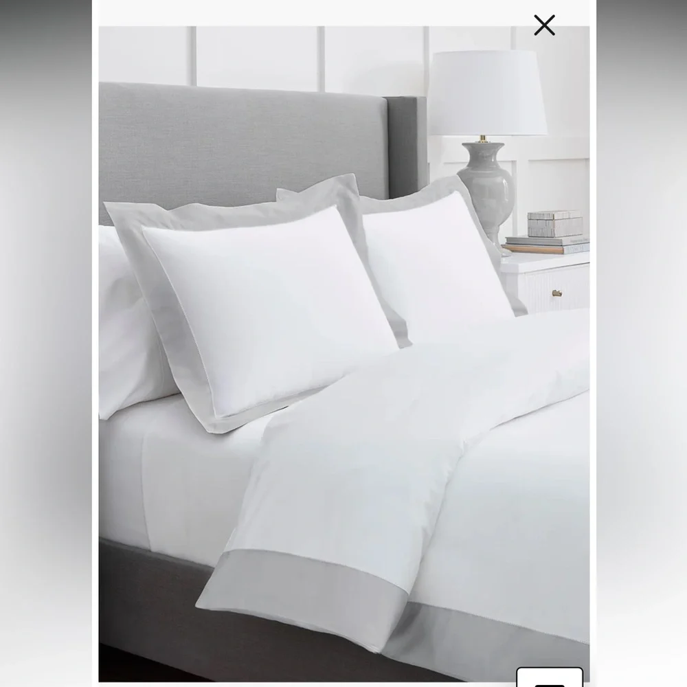 Boll & Branch NWT Signature Colorblock Organic Cotton Duvet Cover & Sham Set